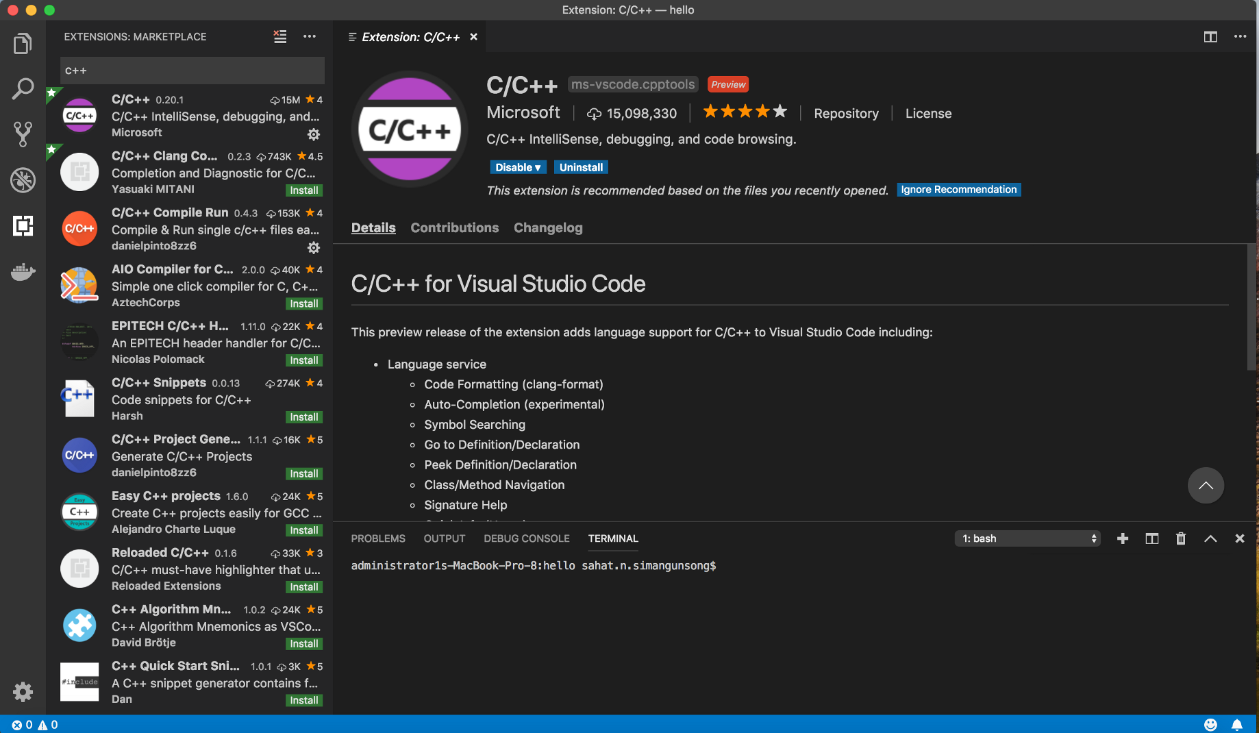 building a console application in visual studio for mac